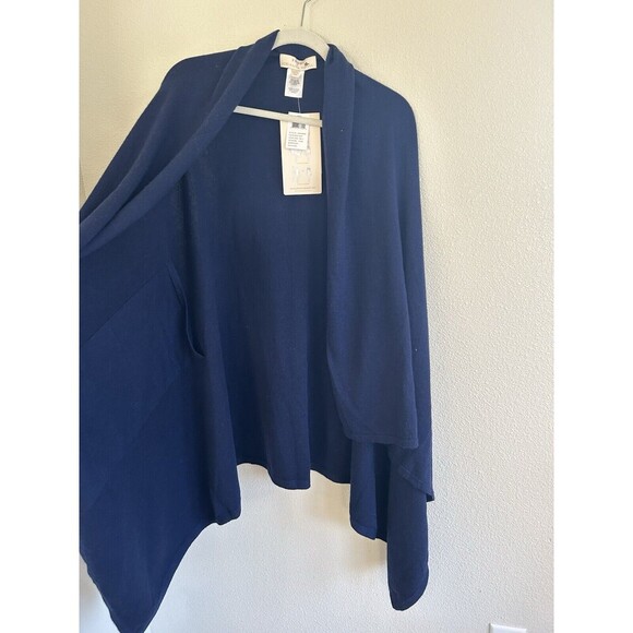 Adrianna Papell Women’s Shug Wrap With Tunnel Sleeves Navy XL/XXL NWT - Picture 6 of 10